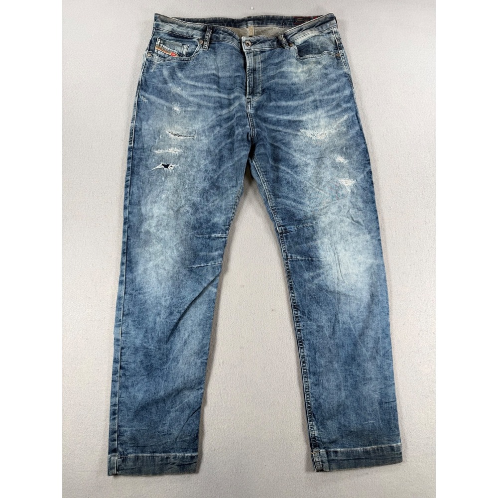VTG Diesel Eazee JoggJeans Mens Blue Distressed Relaxed Fit Denim